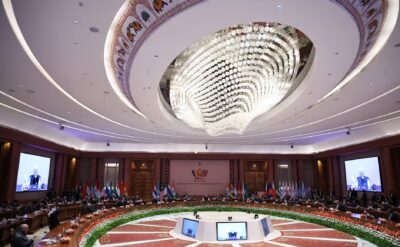 Nuova Delhi, 12 settembre 2026 — Foto ufficiale dei rappresentanti al XVIII BRICS Summit, Bharat Mandapam. Fonte: Presidential Executive Office of Russia / Kremlin.